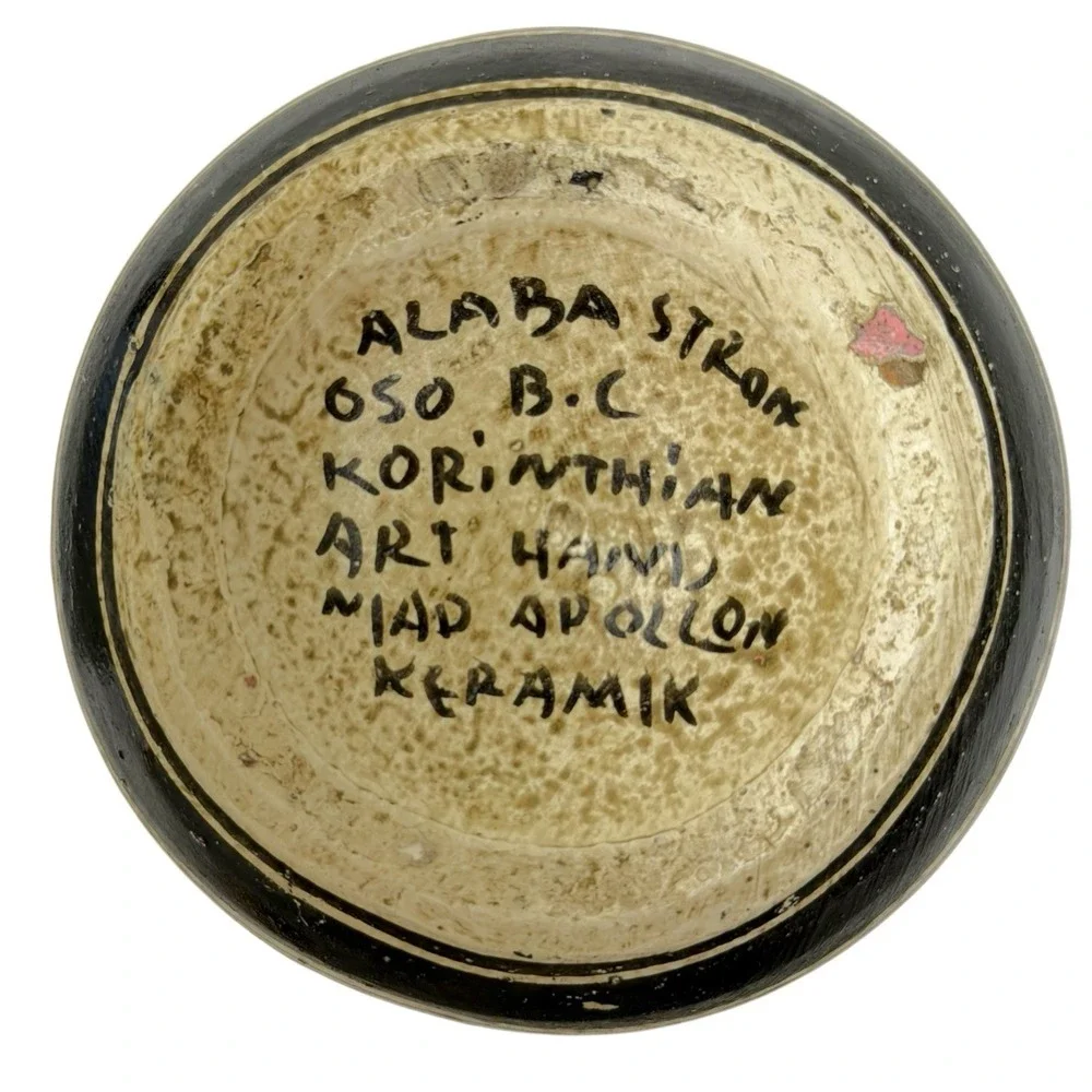 Vintage‎ Museum Reproduction Handmade Greek Pottery Alabastron Corinthian 650 BC